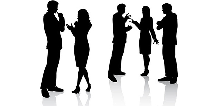 people conversing